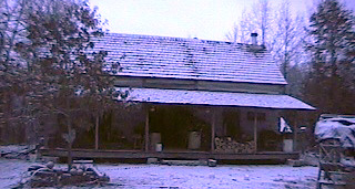 cabin in winter